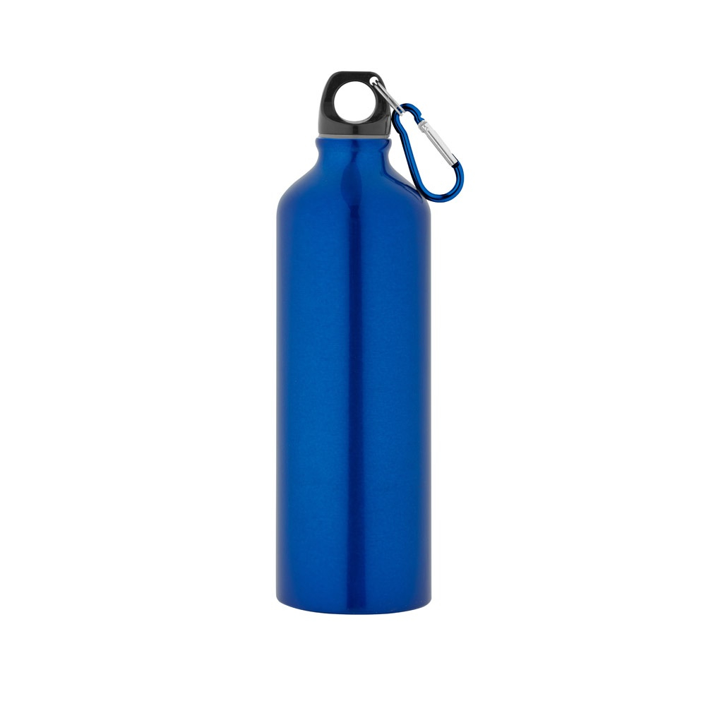 Bidon de sport publicitaire avec mousqueton 750 ml SIDEROT Bleu royal